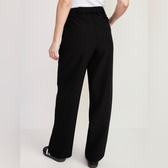 NWT! Black Extra High-Waisted Pleated Taylor Trouser Wide-Leg Pants 💎 - Picture 3 of 11